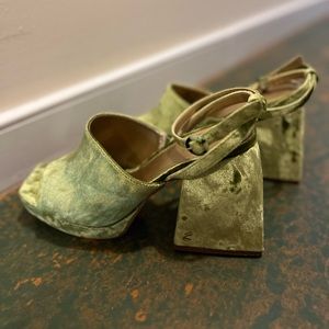 Circus Miranda Platform Ankle Strap Sandal in Light Jade